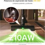 roborock H60 Aspirador Ultra Inalámbrico, Succión 210AW, Autonomía 90 min, Tubo Flexible 90°, Detección de Polvo LED, Cepillo Antienredos para Alfombras, Suelos y Pelos de Mascotas
