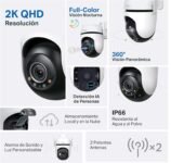 Tapo C520WS – Cámara de Vigilancia Wi-Fi para Exteriores 360°, Resolución 2K QHD, Visión Nocturna en Color Starlight, Detección Múltiple de IA, Seguimiento de Movimiento, IP66