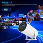 Mini proyector 4K WiFi 6 BT5.2 Proyector portátil Full HD actualizado compatible con teléfono/PC/TV/HDMI/PS5 Corrección trapezoidal Cine en casa Rotación de 180° (aplicación incorporada)