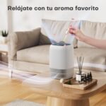 AROEVE Purificador de Aire con Filtro HEPA H13 de 3 Etapas, con un Consumo Energético de Sólo 5W, Silencioso a 22db con Aroma, Combate el Polen, el Humo y los Pelos de Mascotas