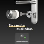 Nuki Smart Lock Pro con Bluetooth, WiFi y Matter, Fácil integración en Smart Home, Cerradura electrónica para bloqueo remoto, Instalación fácil y adaptable sin cambio de cilindro