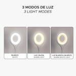 WELL HOME Lámpara blanca con control por voz Al.32cm