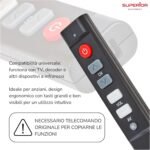 Superior Electronics Stick – Mando a distancia universal con autoaprendizaje y teclas grandes, ideal para personas mayores y hoteles – Fácil de programar – Negro – SUPTLB003
