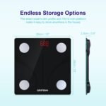 GRIFEMA, GA2001 Báscula de Baño Digital Grasa Corporal, Bluetooth Inteligente con App MovingLife, 13 Funciones de Monitoreo Corporal, Máximo 150 kg, Negro