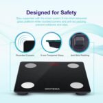 GRIFEMA, GA2001 Báscula de Baño Digital Grasa Corporal, Bluetooth Inteligente con App MovingLife, 13 Funciones de Monitoreo Corporal, Máximo 150 kg, Negro