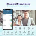 GRIFEMA, GA2001 Báscula de Baño Digital Grasa Corporal, Bluetooth Inteligente con App MovingLife, 13 Funciones de Monitoreo Corporal, Máximo 150 kg, Negro