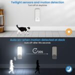 Lámpara de noche recargable con sensor de movimiento (2 piezas con 24 LED), luces con 3 modos, luz cálida para armario, pasillo, escaleras, sótano, cocina, garaje