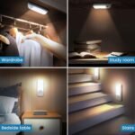 Lámpara de noche recargable con sensor de movimiento (2 piezas con 24 LED), luces con 3 modos, luz cálida para armario, pasillo, escaleras, sótano, cocina, garaje