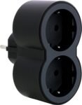 LEGRAND Adaptadores 2P+T, 2 Tomas/Enchufes Frontales, Plug Thief, Negro/Gris Oscuro 694517