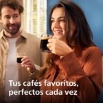 Philips Cafetera espresso automática Serie 2200 – 2 cafés, pantalla táctil, espumador de leche clásico, molinillo de cerámica, negro mate (EP2220/10)
