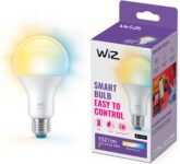 WiZ – Bombilla LED Inteligente Wi-Fi, 13W (Eq. 100W) E27 A67, Luz Blanca y de Colores, con Tecnología SpaceSense y Compatible con Alexa y Google Home