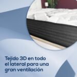DUÉRMETE ONLINE – Colchón Híbrido Viscoelástico Eco Box con Núcleo de Muelles Ensacados, Óptimo Confort, Firmeza Intermedia, Antibacteriano e Hipoalergénico 90 x 190 cm
