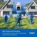 Tapo C500 – Cámara de Vigilancia Exterior Wi-FI 360º, Resolución 1080p, Detección de Movimiento, Visión Nocturna hasta 30 m, Audio Bidireccional, Sirena, Compatible Alexa y Google, 2MP