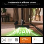 roborock H60 Hub Ultra Aspirador Inalámbrico con Base de Vaciado Automático, Succión 210 AW, Autonomía 90 min, Cepillo Antienredos, Detección LED 140°, Accesorios Multisuperficie