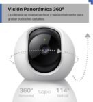 Tapo C210 – Cámara IP WiFi Cámara de Vigilancia 360° 2K (3MP), Visión Nocturna, Soporta Tarjeta SD de hasta 512GB, Detección y Seguimiento de Movimiento, Control Remoto, Compatible con Alexa