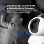Tapo C210 – Cámara IP WiFi Cámara de Vigilancia 360° 2K (3MP), Visión Nocturna, Soporta Tarjeta SD de hasta 512GB, Detección y Seguimiento de Movimiento, Control Remoto, Compatible con Alexa