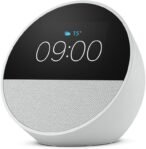 Nuevo Amazon Echo Spot (modelo 2024) | Reloj despertador inteligente con sonido de calidad y Alexa | Blanco