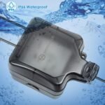 Enchufe exterior con interruptor, conector de cable y tapa abatible, IP66 impermeable, enchufe de pared a prueba de polvo, enchufe exterior para cocina, baño, garaje, piscina y