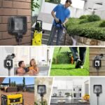 Enchufe exterior con interruptor, conector de cable y tapa abatible, IP66 impermeable, enchufe de pared a prueba de polvo, enchufe exterior para cocina, baño, garaje, piscina y