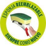 Bayeco – Estropajo con Mango Click & Clean – Mango Recargable – Evita el Contacto Directo con la Suciedad – Sistema Dispensador de Detergente – Incluye Estropajo Recambiable – 1 Unidad