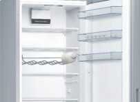 Bosch Frigorífico combinado independiente KGV39VLEAS Serie 4, LowFrost, cajones VitaFresh, luz LED, Acero, 201 x 60 cm