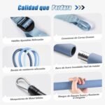 Barra de Pilates, ALongSong Barra Pilates Hecha de Hierro con 4/6 Bandas Elásticas de Resistencia de 20-180LBS / 30-240LBS / 50-360LBS, Fitness en Casa para Mujer