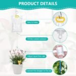 Flintronic Pack de 4 Dispositivos de Riego Automático Bolsa para Plantas, Sistema de Riego Automático de Plantas, 3500 ml, para Bonsáis de Jardín, con Trampa para Moscas, Gancho x 4