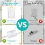 Flintronic Pack de 4 Dispositivos de Riego Automático Bolsa para Plantas, Sistema de Riego Automático de Plantas, 3500 ml, para Bonsáis de Jardín, con Trampa para Moscas, Gancho x 4