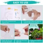 Flintronic Pack de 4 Dispositivos de Riego Automático Bolsa para Plantas, Sistema de Riego Automático de Plantas, 3500 ml, para Bonsáis de Jardín, con Trampa para Moscas, Gancho x 4