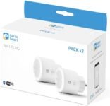 Garza Smart – Pack de 2 Enchufes Wifi Inteligentes, Programables, Wifi 2.4GHz, con Medidor de Consumo, Control Remoto por App y Voz Alexa/Google, Blanco