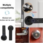 Fuytuly WiFi Tuya Cerradura de puerta inteligente con huella digital, cerradura electrónica digital biométrica 13,56 MHz RFID IC Tarjeta App Contraseña desbloqueada remotamente