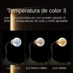 Genérico Luz Nocturna LED Enchufe de Pared con Control por Voz | Luz de noche de luna, lámpara regulable de 3 colores para dormitorio, sala de estar, baño, pasillo, guardería