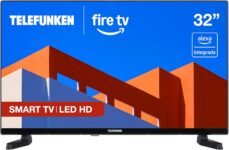 Telefunken 32FTV825, 32″ HD, Fire OS Smart TV, HDR10, Alexa Integrado, Control por Voz, Dolby Audio, Apple AirPlay, Bluetooth