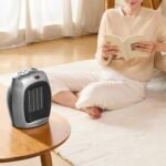 Amazon Basics Calefactor cerámico 1800 W con termostato regulable, plateado