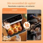Cosori Freidora de Aire Dual Blaze, Air Fryer WIFI 6.4L, 11 en 1, Freidora Sin Aceite, Más de 90 Recetas en la App Creada por Chef en Español, Blanca, con Doble Resistencia, CAF-P585S