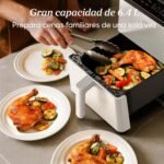 Cosori Freidora de Aire Dual Blaze, Air Fryer WIFI 6.4L, 11 en 1, Freidora Sin Aceite, Más de 90 Recetas en la App Creada por Chef en Español, Blanca, con Doble Resistencia, CAF-P585S