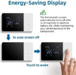 Termostato inteligente programable WiFi para calefacción y refrigeración – Aplicación Tuya Smart y Smart-Life, funciona con Alexa, para calderas de gas, alimentado por batería o USB