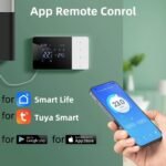 Termostato inteligente programable WiFi para calefacción y refrigeración – Aplicación Tuya Smart y Smart-Life, funciona con Alexa, para calderas de gas, alimentado por batería o USB