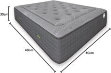 Matnaturaleza | Platino | Colchón Gran Confort Pro Descanso Múltiple | Muelles ensacados y espuma viscoelástica | Altura 30 cm | Transpirable, Antideslizante y Antiácaros (90 x 190 cm)
