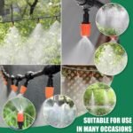 Sistema de riego de jardín, sistema de riego por goteo de 344 piezas, kit de riego por goteo de 50 m + 20 m, rociador de boquilla ajustable para jardines, flores masivas, plantas de patio