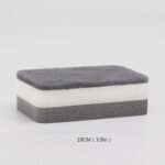 10 Esponjas para fregar suelos, esponja para lavar platos, cepillo de limpieza para cocina, garaje, baño, limpieza larga (gris, 10, 5 x 7 cm)