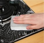 10 Esponjas para fregar suelos, esponja para lavar platos, cepillo de limpieza para cocina, garaje, baño, limpieza larga (gris, 10, 5 x 7 cm)