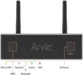 Amplificador Arylic Up2stream A50+ WiFi y Bluetooth con salida Airplay y subwoofer, sistema estéreo TPA3116, audio sincronizado multisala/multizona HiFi, amplificador estéreo inalámbrico