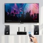 Amplificador Arylic Up2stream A50+ WiFi y Bluetooth con salida Airplay y subwoofer, sistema estéreo TPA3116, audio sincronizado multisala/multizona HiFi, amplificador estéreo inalámbrico