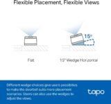 Tapo D230S1 Timbre con Video con Batería, 2K 5MP, Detección AI, Visión Nocturna en Color, Amplio Campo de Visión, Batería Extraíble, con Timbre