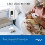 Tapo D230S1 Timbre con Video con Batería, 2K 5MP, Detección AI, Visión Nocturna en Color, Amplio Campo de Visión, Batería Extraíble, con Timbre