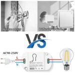 Interruptor Wifi, Interruptor Inteligente WiFi, Interruptor Inteligente de Luz Alexa, Interruptores Inteligentes Compatibles con Alexa y Google Home, Control por App Tuya/Smart Life