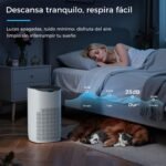 AROEVE Purificador de Aire para Hogar hasta 120 m² (CADR 300 m³/h) – Modo Automático con Indicador Luminoso de Calidad, Filtra Polen, Polvo, Pelos de Mascotas