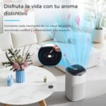 AROEVE Purificador de Aire para Hogar hasta 120 m² (CADR 300 m³/h) – Modo Automático con Indicador Luminoso de Calidad, Filtra Polen, Polvo, Pelos de Mascotas