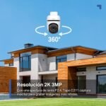 Tapo C510W Cámara de Vigilancia Wi-FI para Exteriores de 360°, Visión Nocturna a Todo Color de 2k (3MP), Detección de Personas por IA, Seguimiento Inteligente de Movimiento, IP65